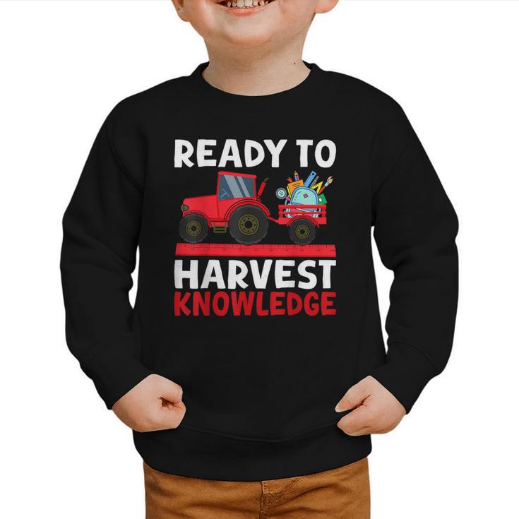 Back To School Tractor Farmer Boys First Day Of School Kids Graphic Toddler Sweatshirt