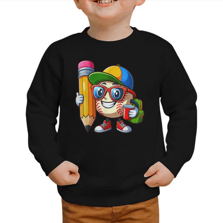 Baseball Lovers Pencil Back To School Kids Boys Girls Graphic Toddler Sweatshirt