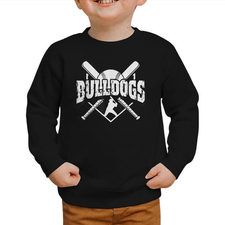 Bulldogs Baseball Back To School Spirit Graphic Toddler Sweatshirt