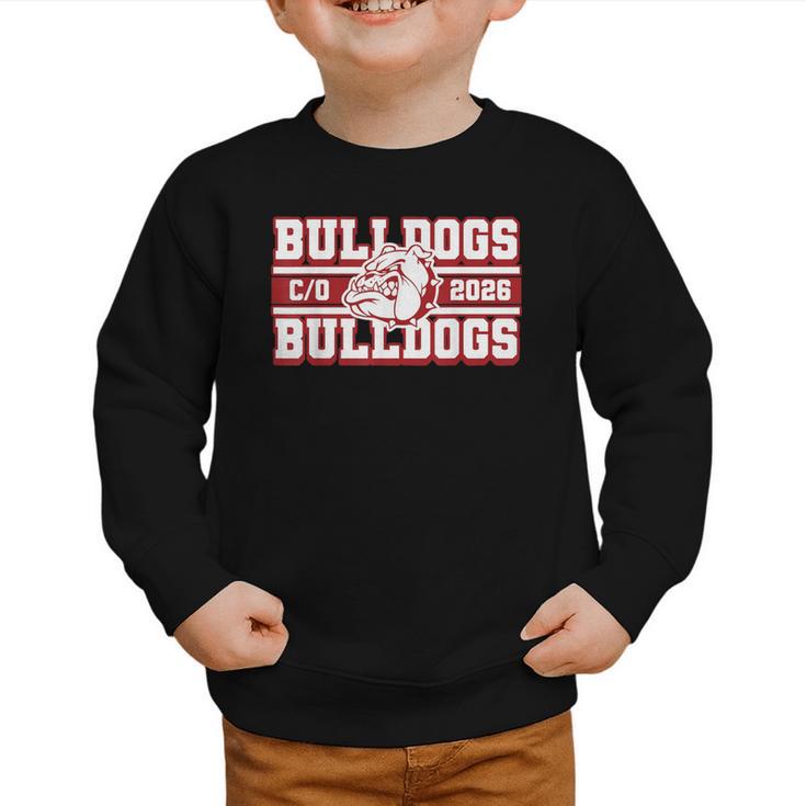 Bulldogs Class Of 2026 Back To School Senior Spirit M Graphic Toddler Sweatshirt