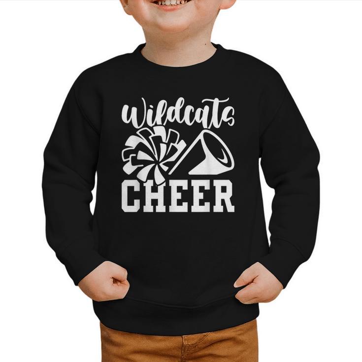 Cheer Wildcats Back To School Spirit Graphic Toddler Sweatshirt