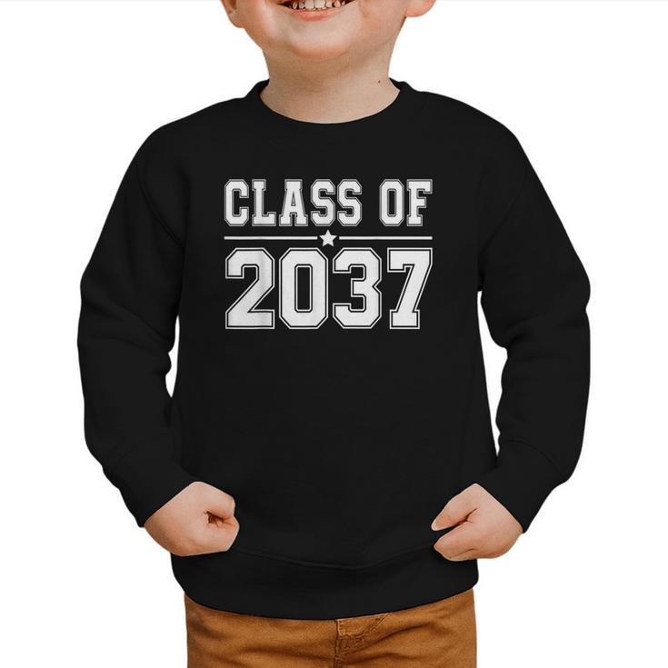 Class Of 2037 Grow With Me Back To School Kindergarten 2037 Graphic Toddler Sweatshirt