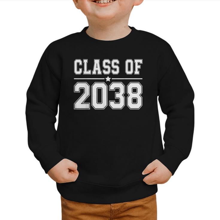Class Of 2038 Grow With Me Back To School Kindergarten 2038 Graphic Toddler Sweatshirt