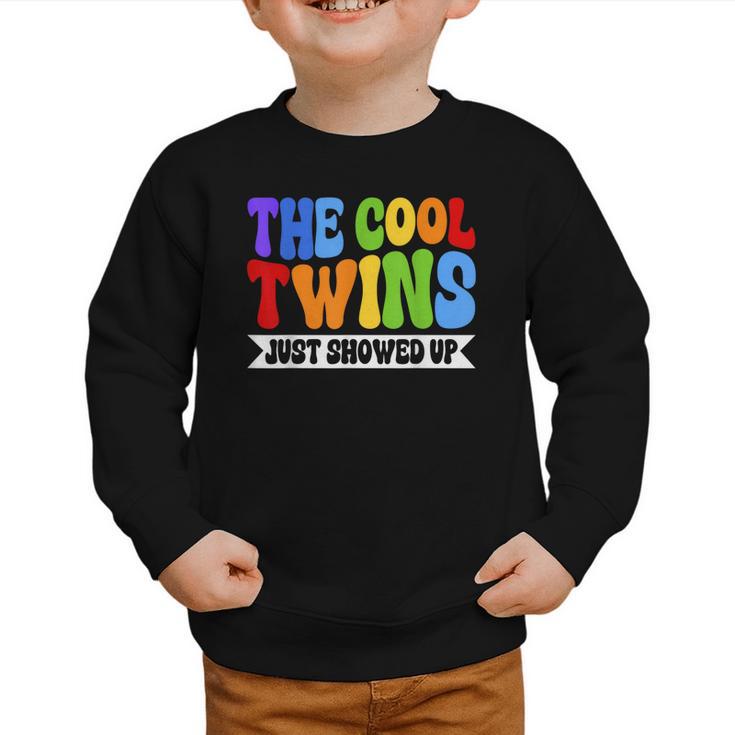 Cool Twins Just Showed Up Kid Boy Teen Twin Back To School Graphic Toddler Sweatshirt