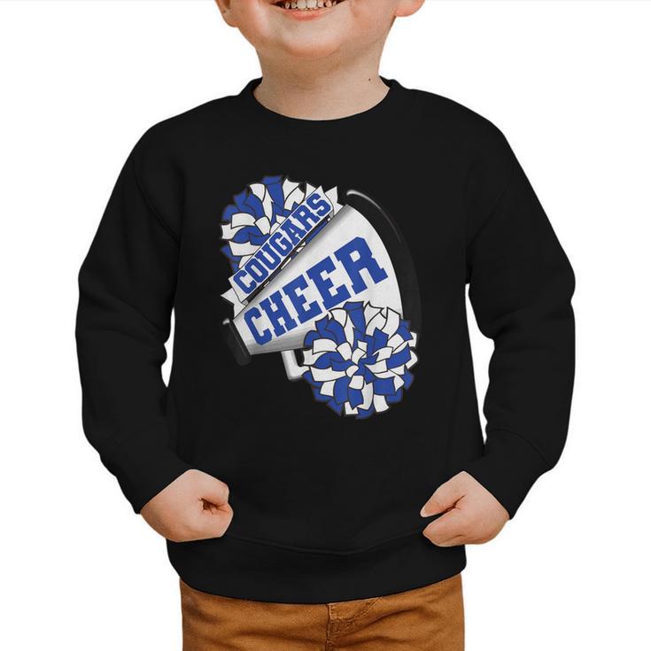 Cougars Cheer Back To School Cheerleading Spirit B Graphic Toddler Sweatshirt