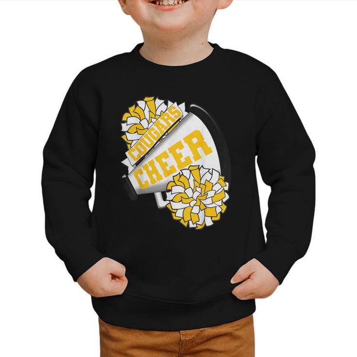 Cougars Cheer Back To School Cheerleading Spirit GY Graphic Toddler Sweatshirt