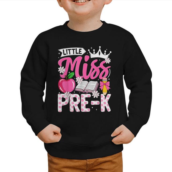 Cute Back To School Pre-K First Day Of School Pre-K Girls Graphic Toddler Sweatshirt