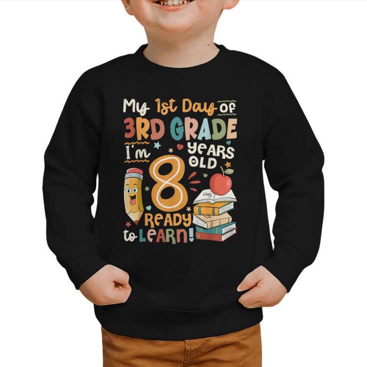 Cute My First Day Of 3rd Grade Back To School Boys Girls Graphic Toddler Sweatshirt