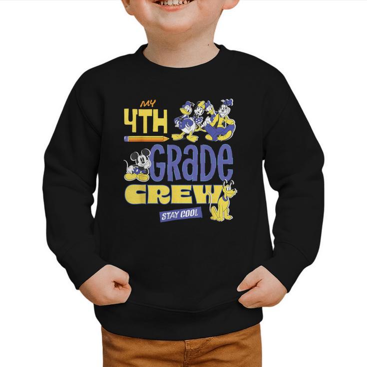 Disney My 4th Grade Crew Stay Cool Back To School Friends Graphic Toddler Sweatshirt