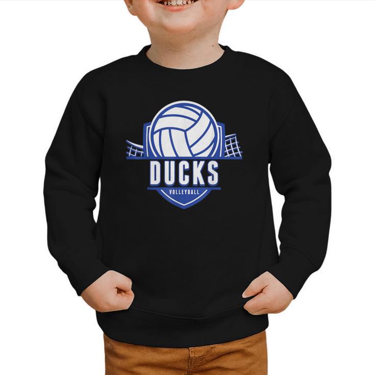 Ducks Volleyball Back To School Spirit B Graphic Toddler Sweatshirt