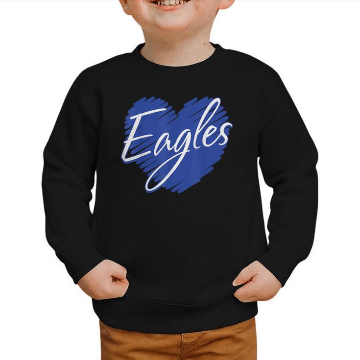 Eagles Heart Back To School Spirit B Graphic Toddler Sweatshirt