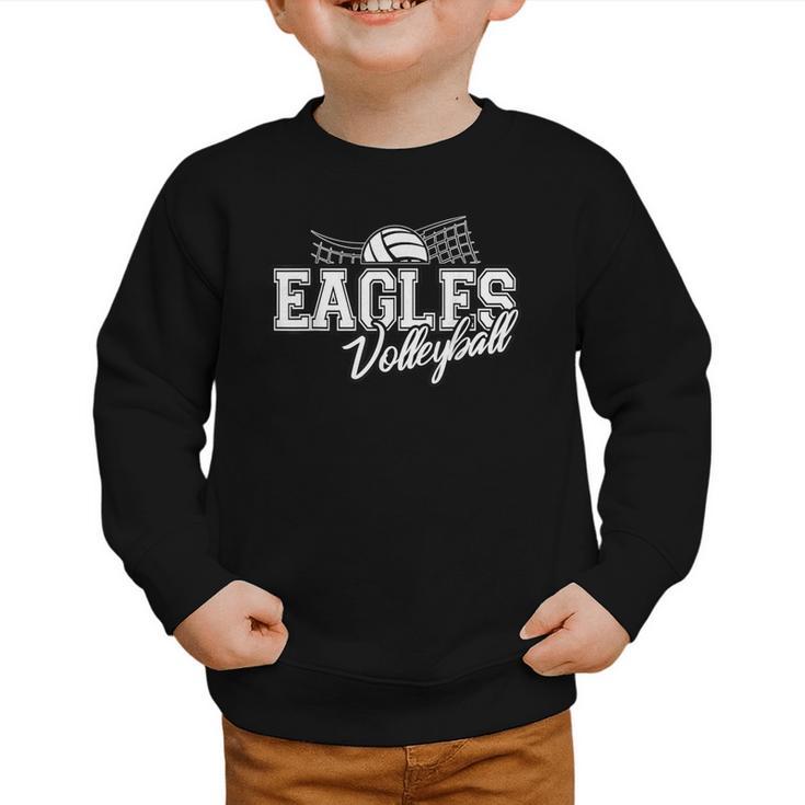 Eagles Volleyball Back To School Spirit Graphic Toddler Sweatshirt