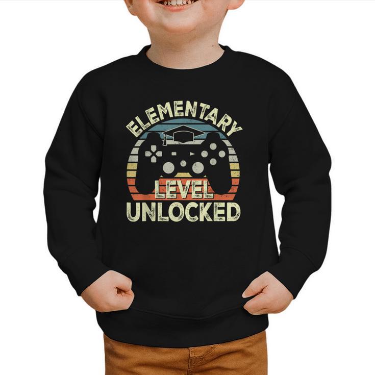 Elementary Level Unlocked Video Game Back To School Boys Graphic Toddler Sweatshirt