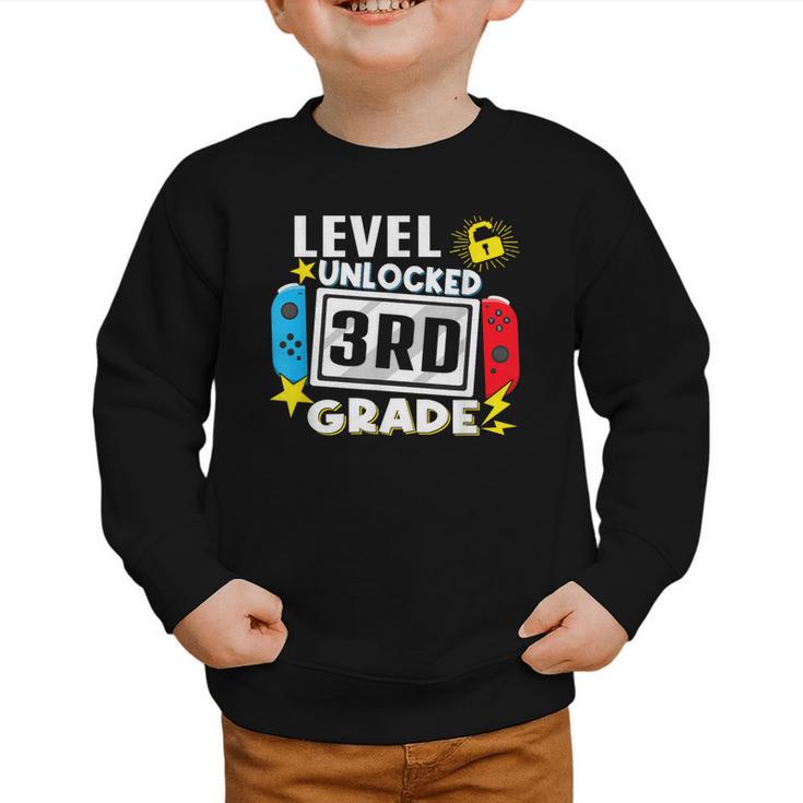 First Day Of 3rd Grade Level Unlocked Game Back To School Graphic Toddler Sweatshirt First Day Of 3rd Grade Level Unlocked Game Back To School Graphic Toddler Sweatshirt