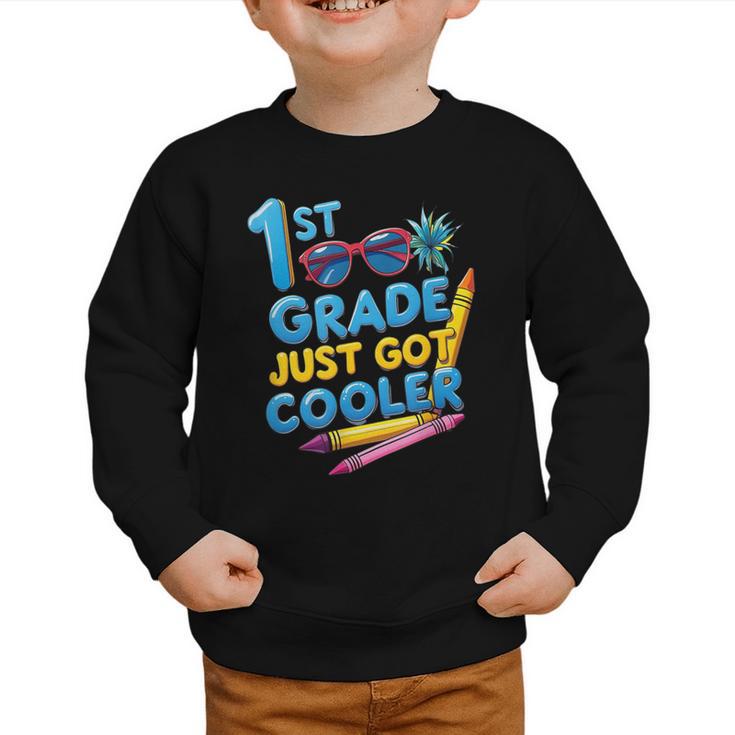 First Day Of First Grade Shirt Boys Girls Back To School Graphic Toddler Sweatshirt