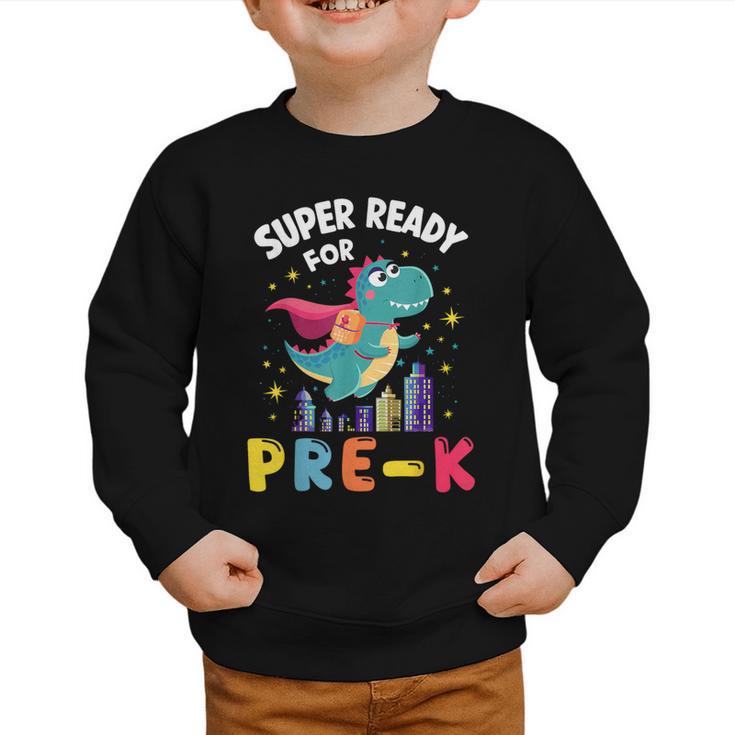 First Day Pre-K Back To School Dinosaur Graphic Toddler Sweatshirt