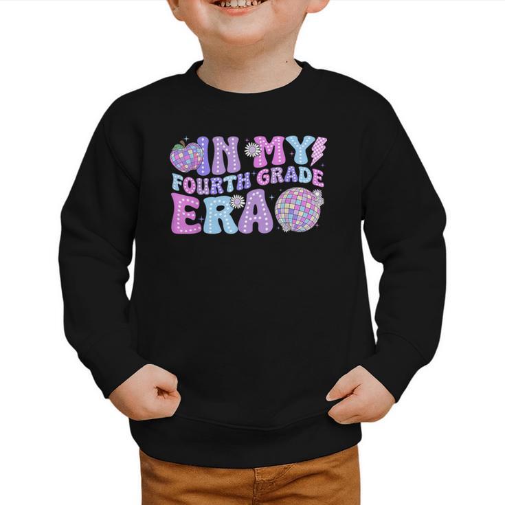 In My Fourth Grade Era Retro Back To School Disco Ball Graphic Toddler Sweatshirt