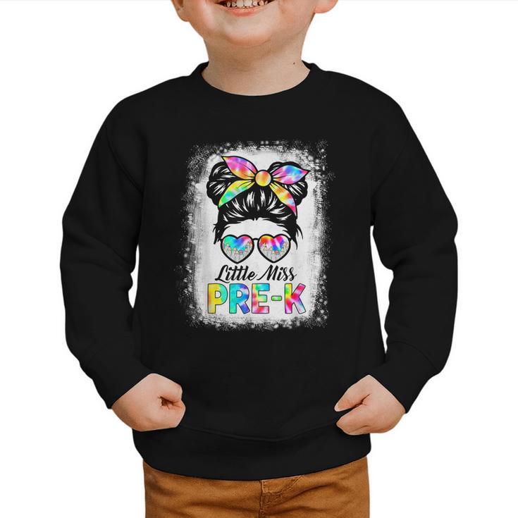 Girls PRE-K Preschool Back To School Cute Little Miss Pre-k Graphic Toddler Sweatshirt