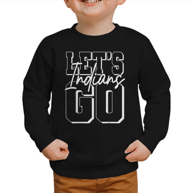 Go Indians Back To School Spirit Graphic Toddler Sweatshirt