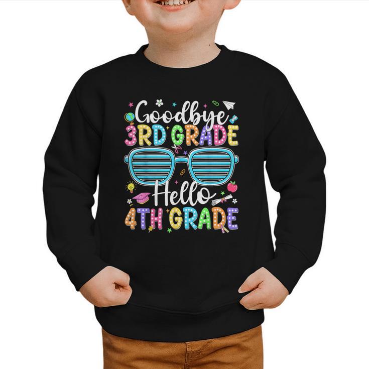 Goodbye 3rd Grade Hello 4th Grade Graduation Back To School Graphic Toddler Sweatshirt