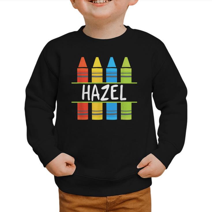 Hazel Crayon Back To School Kids Graphic Toddler Sweatshirt