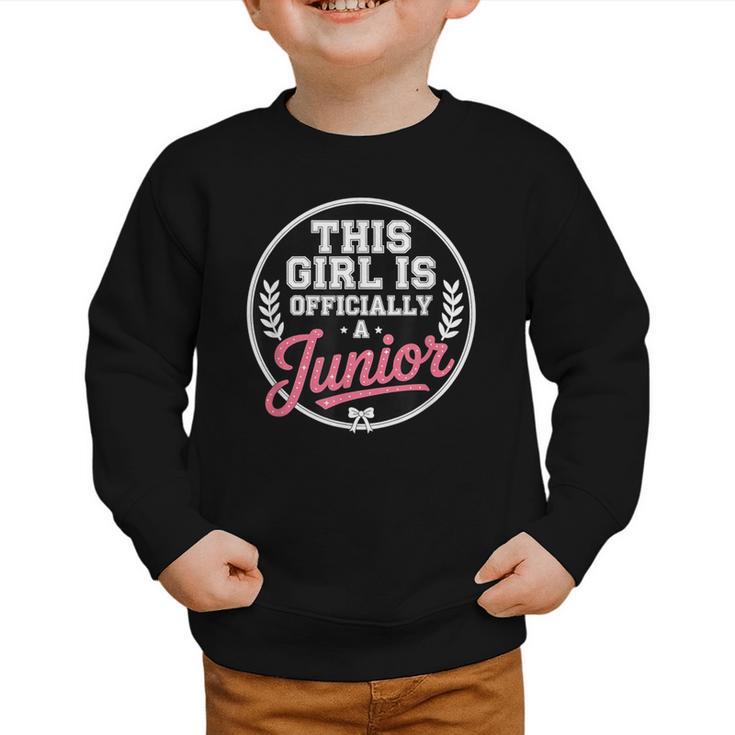 Highschool Girls Back To School 2025 First Day A Junior Graphic Toddler Sweatshirt
