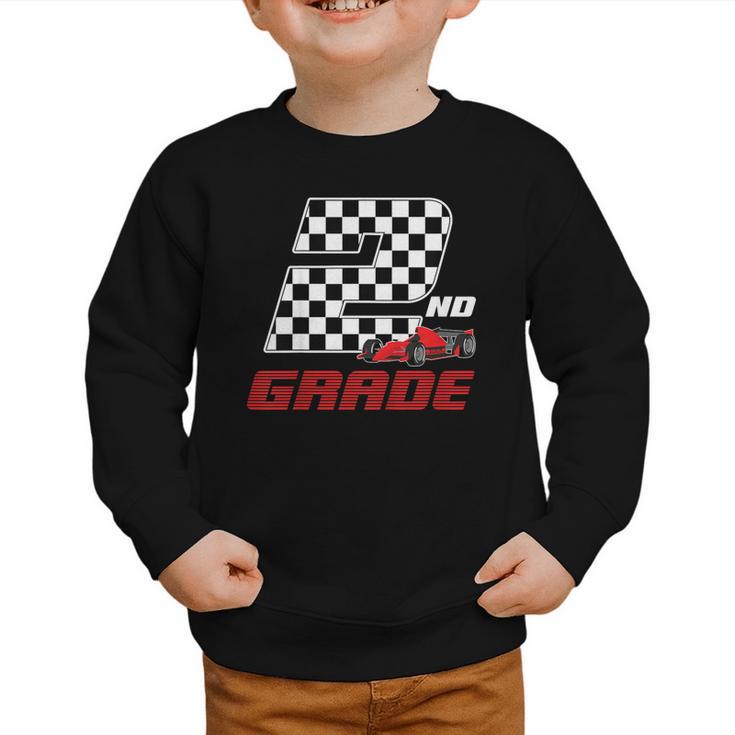 Kids Race Car 2nd Second Grade Boys Cars Lovers Back To School Graphic Toddler Sweatshirt