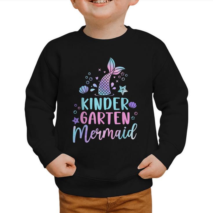 Kindergarten Mermaid Back To School Girls First Day Kinder Graphic Toddler Sweatshirt