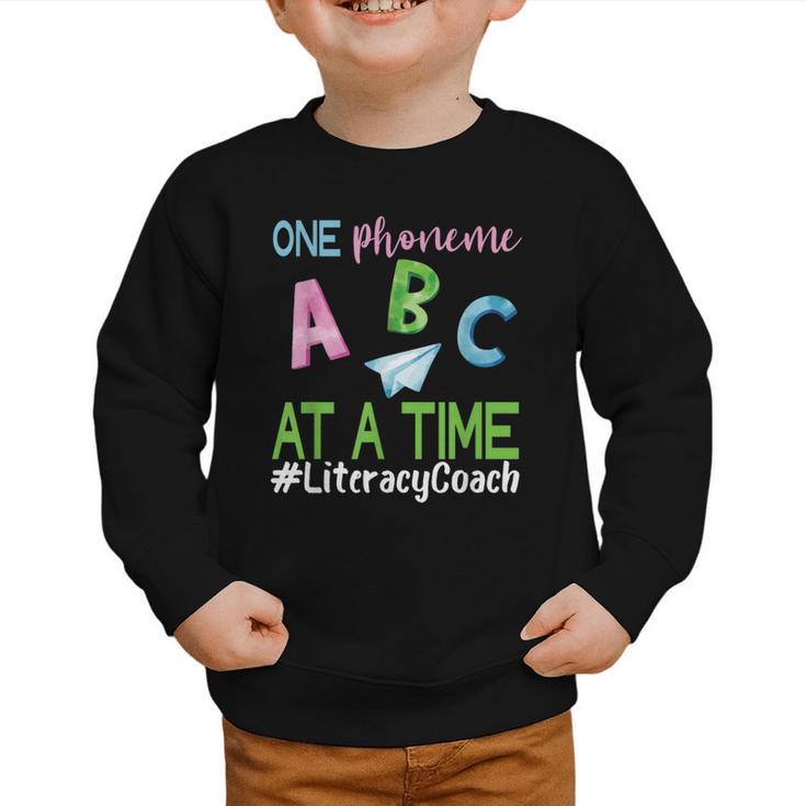 Literacy Coach Phoneme ABC Appreciation Back To School Graphic Toddler Sweatshirt