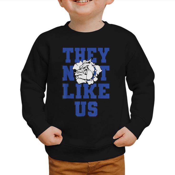Not Like Bulldog Back To School Spirit B Graphic Toddler Sweatshirt