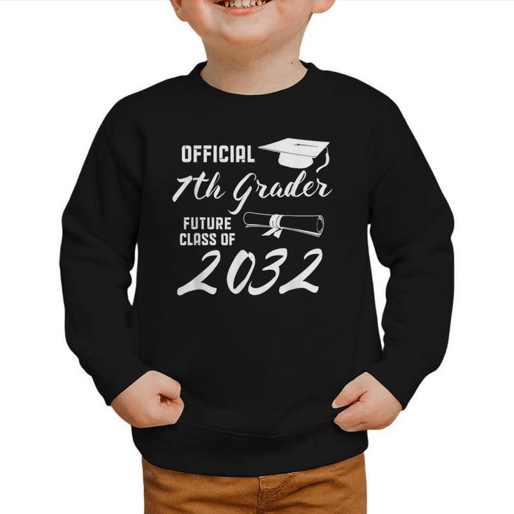 Official 7th Grader Future Class Of 2032 Back To School Graphic Toddler Sweatshirt