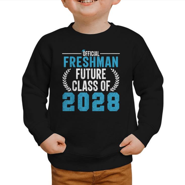 Official Freshman Future Class Of 2028 Back To School Graphic Toddler Sweatshirt