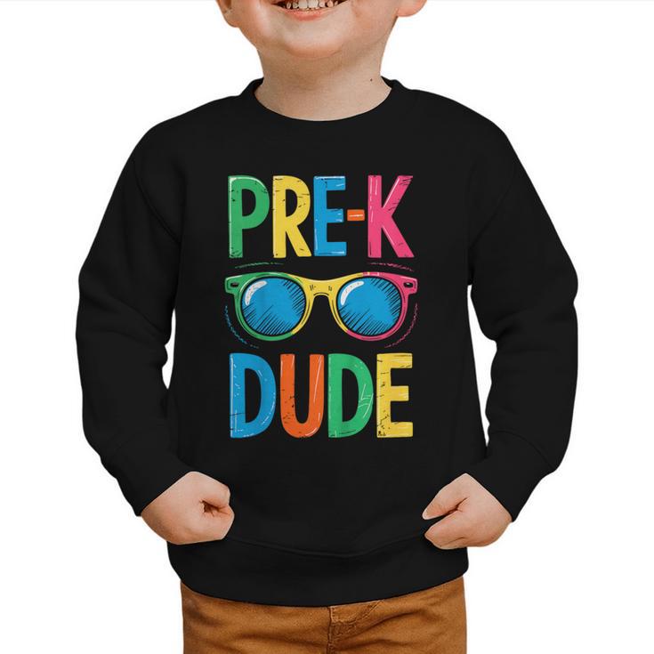 Pre-K Dude Shirt Back To School First Day Of Preschool Boy Graphic Toddler Sweatshirt