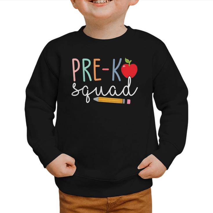 Pre-K Squad Tshirt Pre-K Back To School Graphic Toddler Sweatshirt