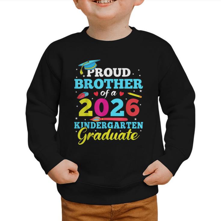 Proud Brother Of 2026 Kindergarten Graduate Back To School Graphic Toddler Sweatshirt
