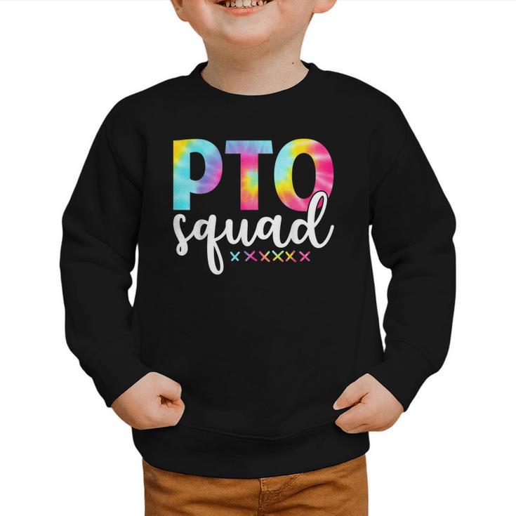 Pto Squad Groovy Back To School Women Appreciation Graphic Toddler Sweatshirt