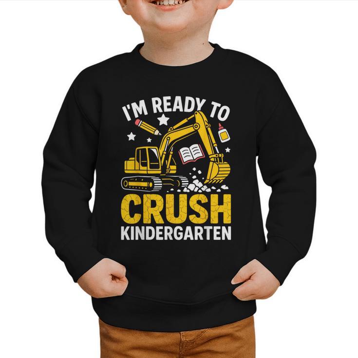 Im Ready To Crush Kindergarten Boys Back To School Graphic Toddler Sweatshirt