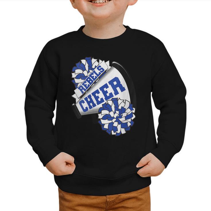 Rebels Cheer Back To School Cheerleading Spirit B Graphic Toddler Sweatshirt