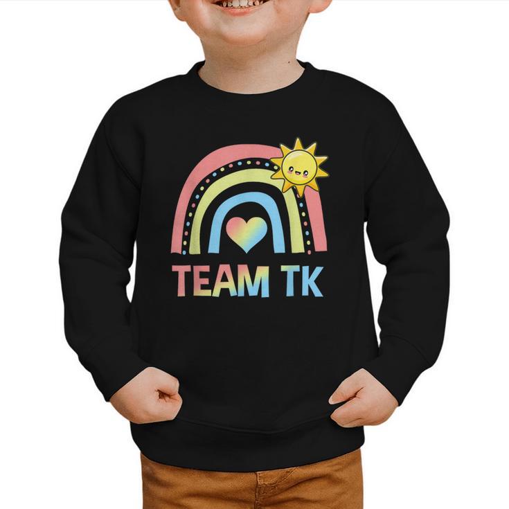 Retro Team TK Back To School Transitional Kindergarten Graphic Toddler Sweatshirt