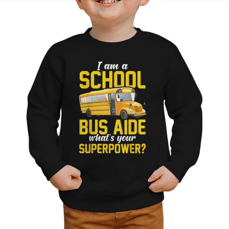 School Bus Aide Back To School Transport Bus Aide Graphic Toddler Sweatshirt