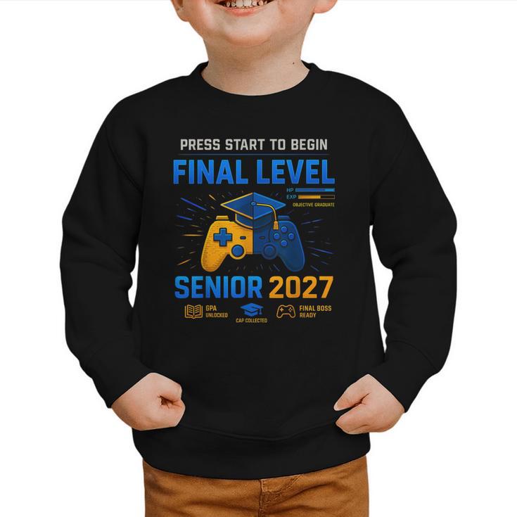 Senior Class Of 2027 Back To School Gamer Senior 2027 Graphic Toddler Sweatshirt