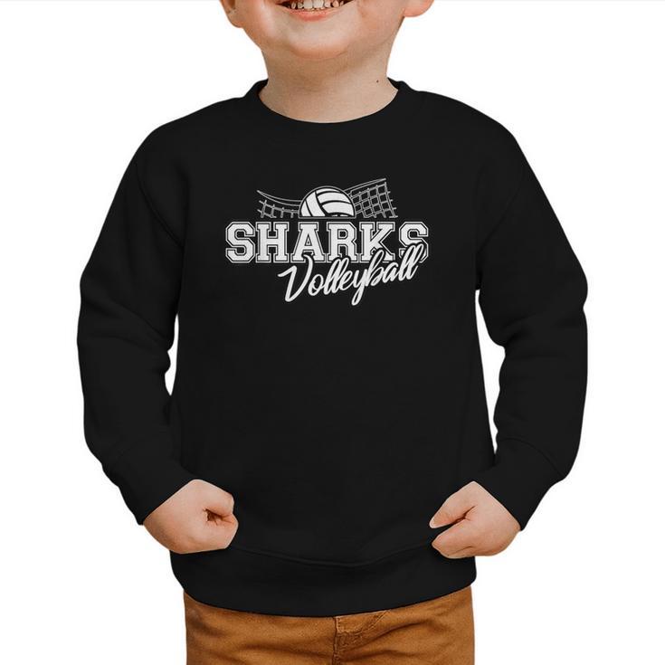 Sharks Volleyball Back To School Spirit Graphic Toddler Sweatshirt