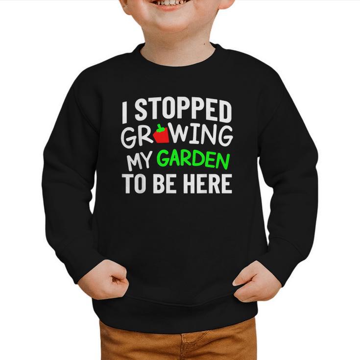 I Stopped Growing My Garden Back To School Gamer Tee Graphic Toddler Sweatshirt