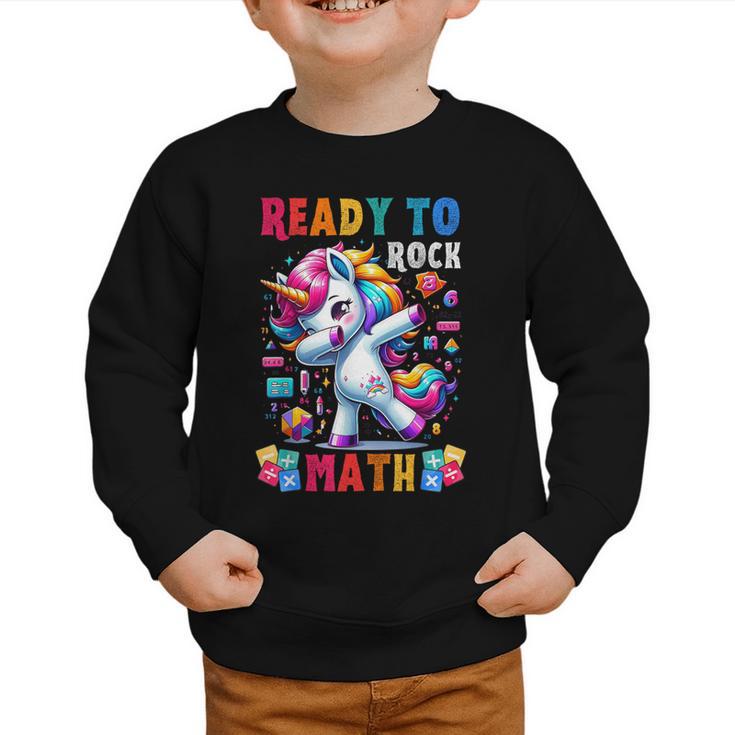 Student Back To School Math Squad Kids Girls Smarter Unicorn Graphic Toddler Sweatshirt