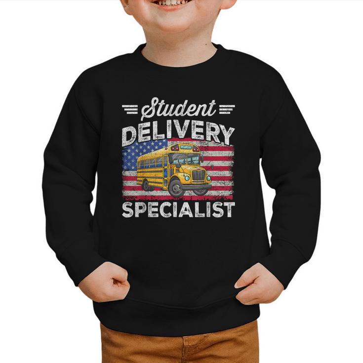 Students Delivery Specialist Back To School Bus Driver Graphic Toddler Sweatshirt