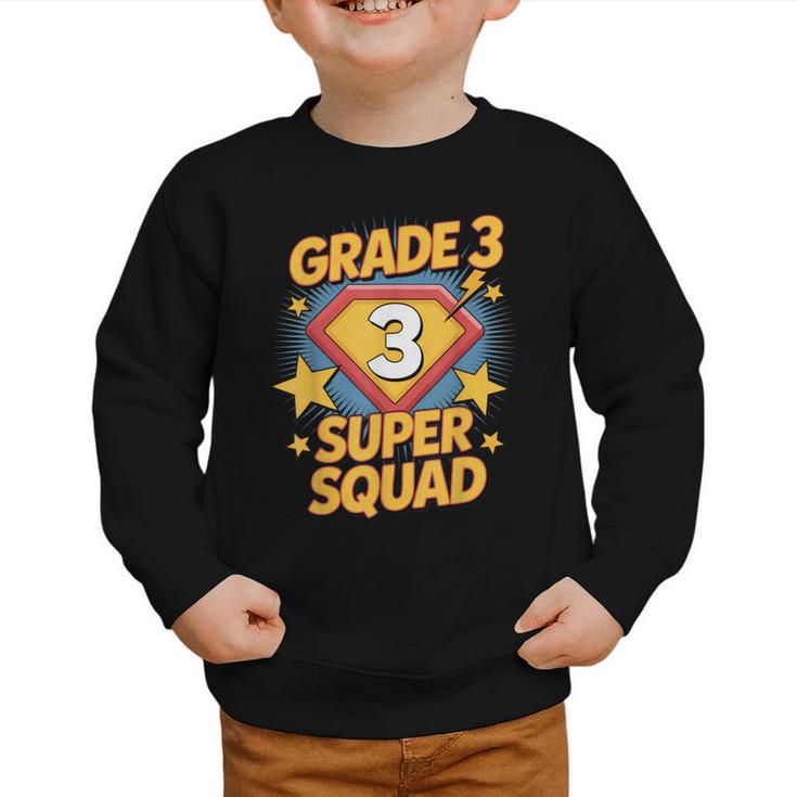 Third Grade Superhero Squad 3rd Year Kids Back To School Graphic Toddler Sweatshirt