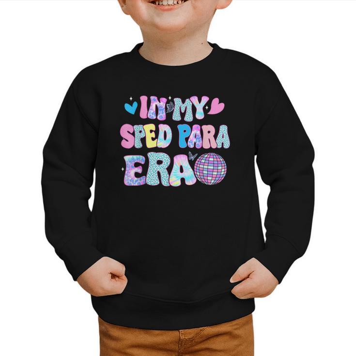 Tie Dye Leopard Back To School In My Sped Para Era Graphic Toddler Sweatshirt