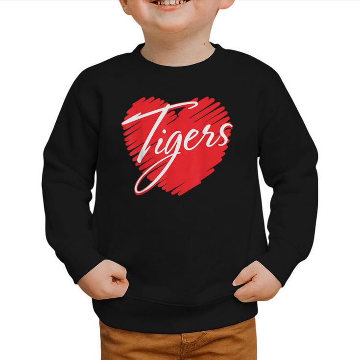 Tigers Heart Back To School Spirit R Graphic Toddler Sweatshirt