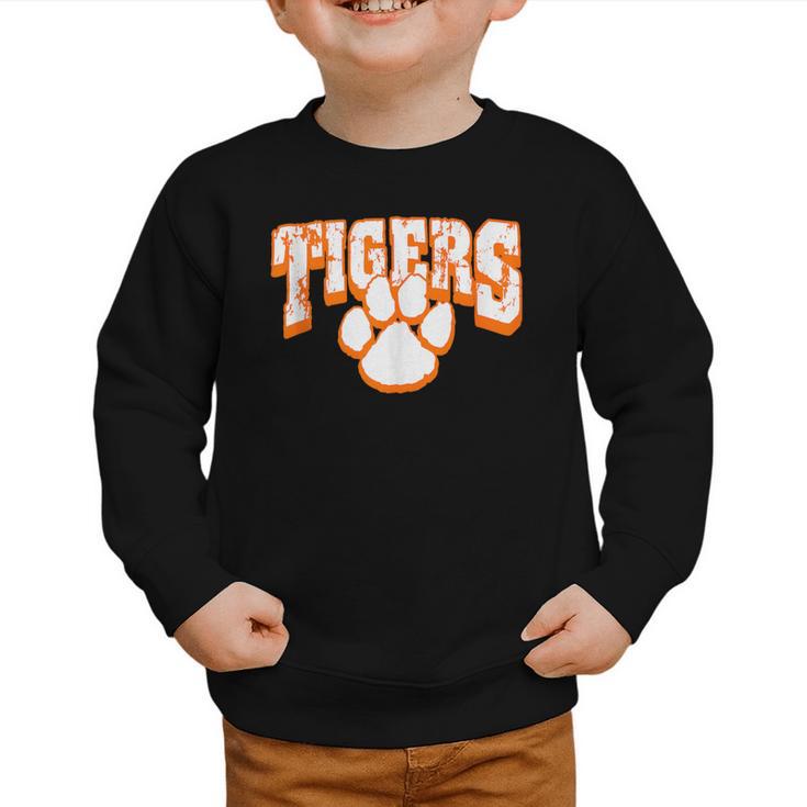Tigers School Spirit Back To School O Graphic Toddler Sweatshirt