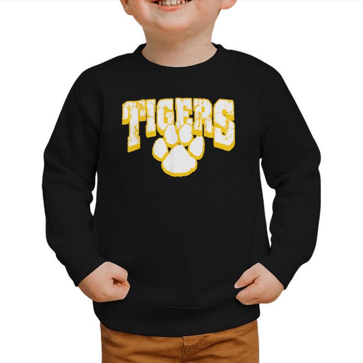 Tigers School Spirit Back To School Y Graphic Toddler Sweatshirt